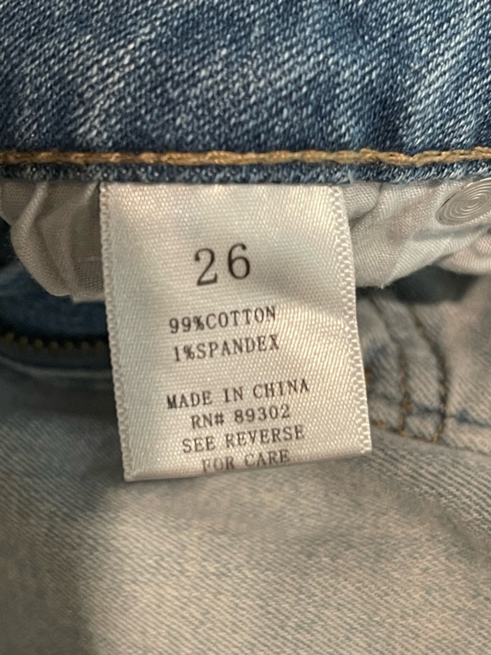 Altar'd State Distressed Light Blue Denim Jean Shorts - Picture 6 of 6